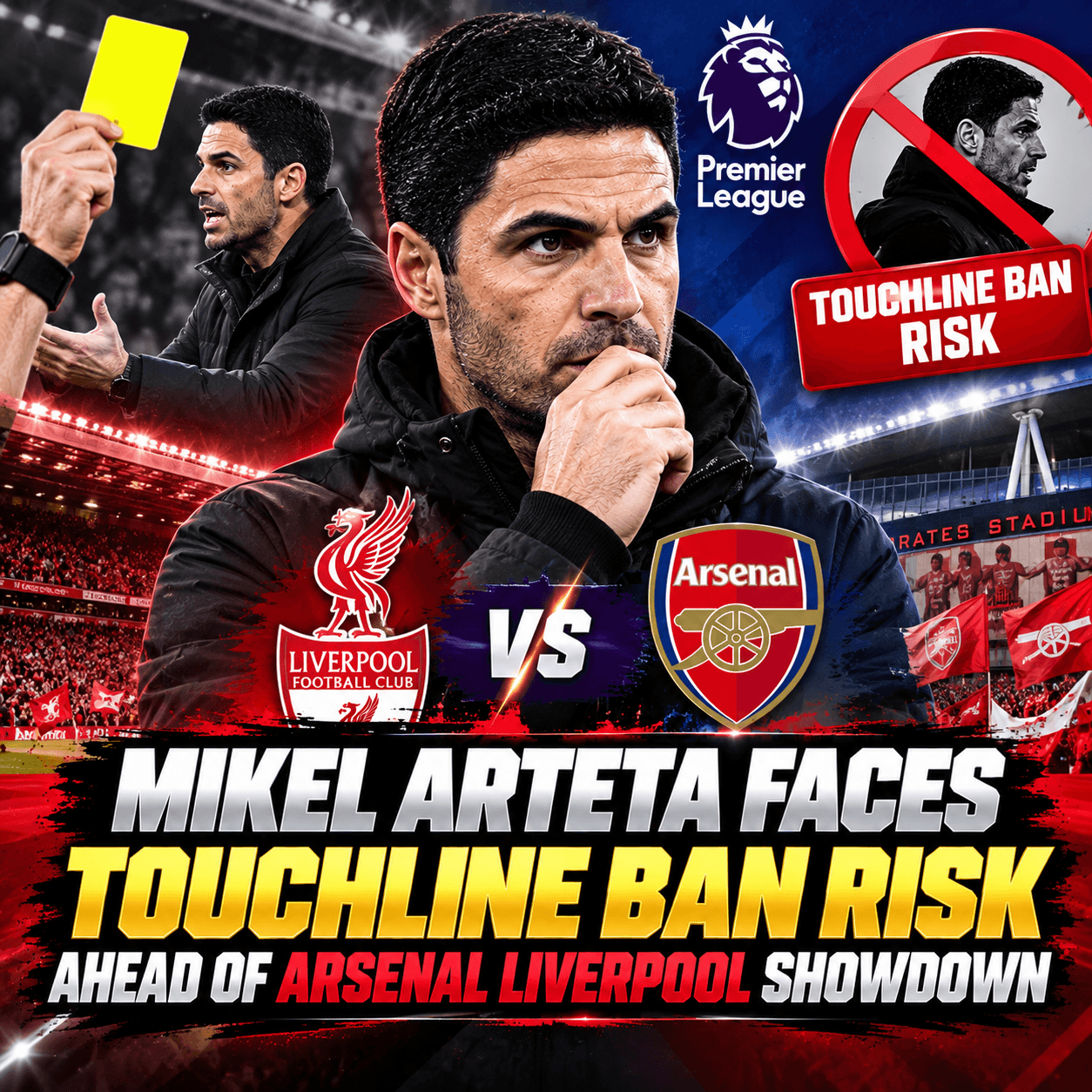 Mikel Arteta Faces Touchline Ban Risk Ahead of Arsenal Liverpool Showdown
