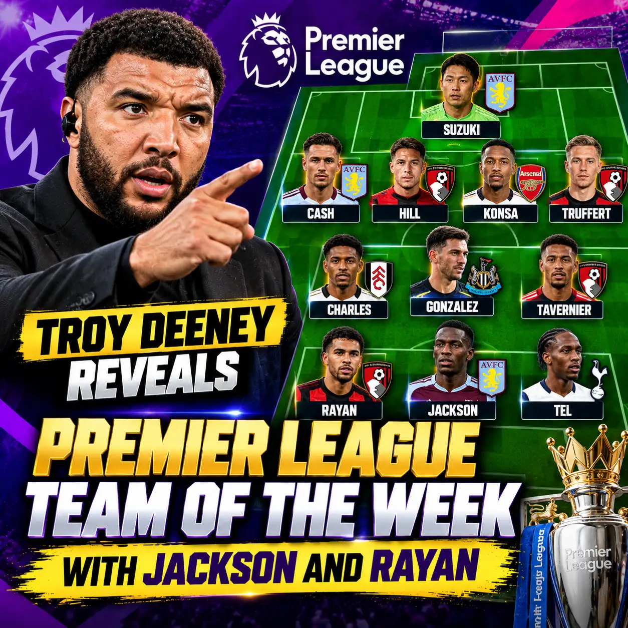 Troy Deeney Reveals Premier League Team of the Week With Jackson and Rayan